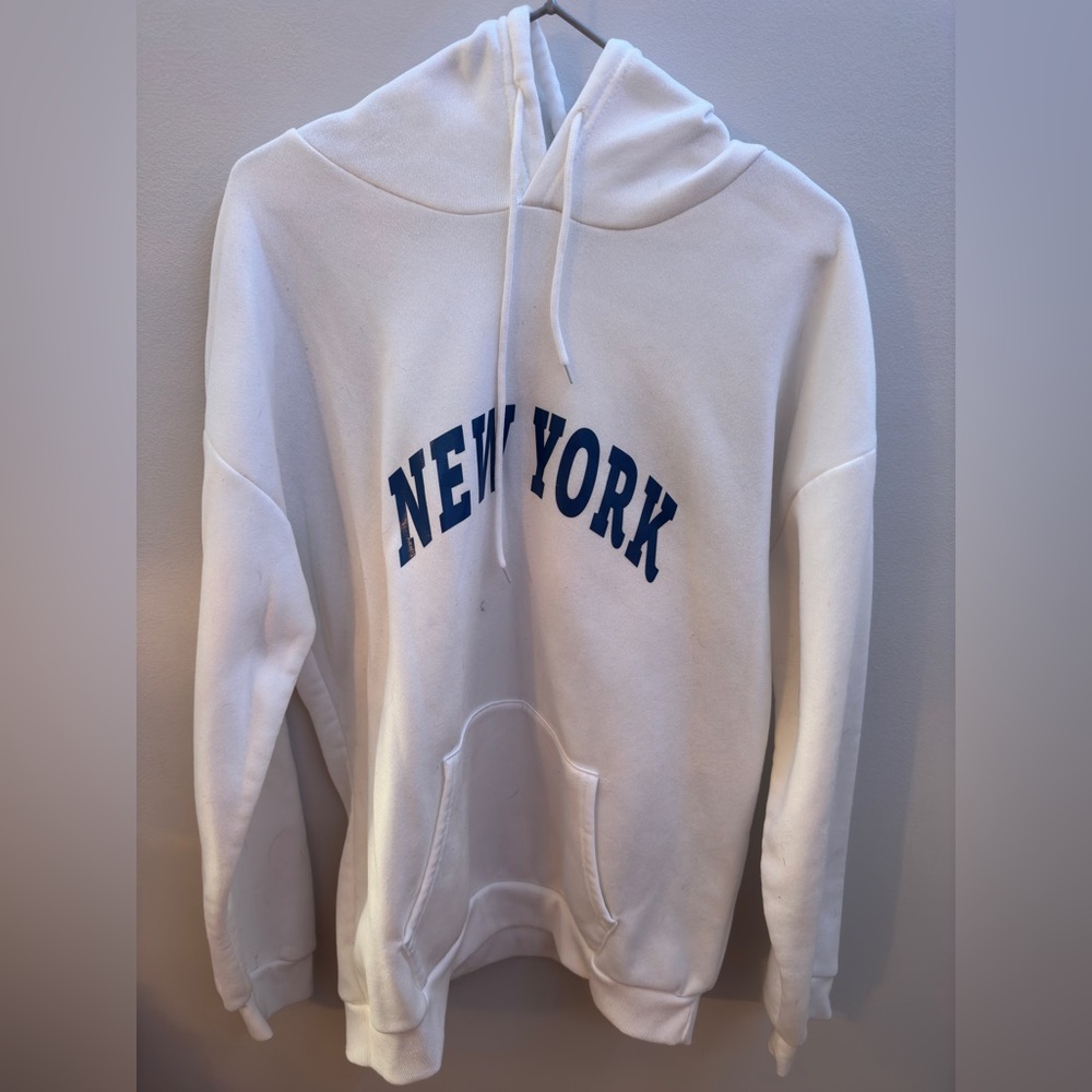 SHEIN white New York hoodie